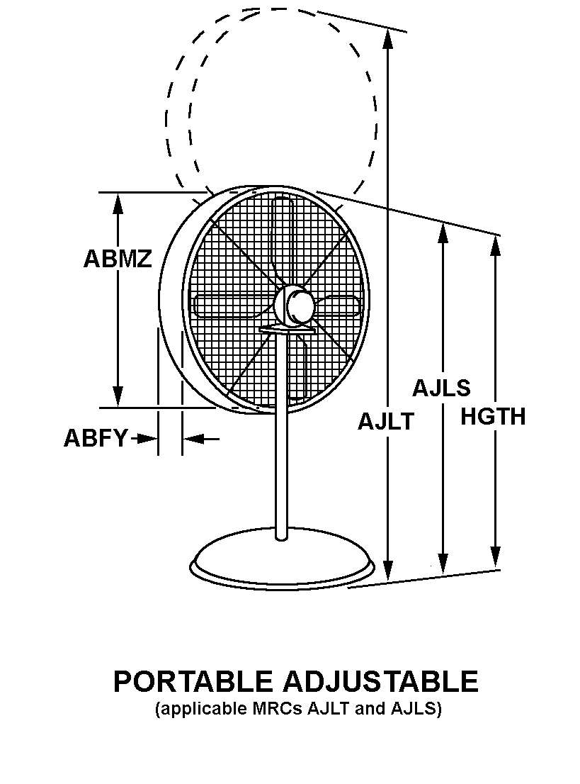 PORTABLE ADJUSTABLE style nsn 4140-01-357-9626