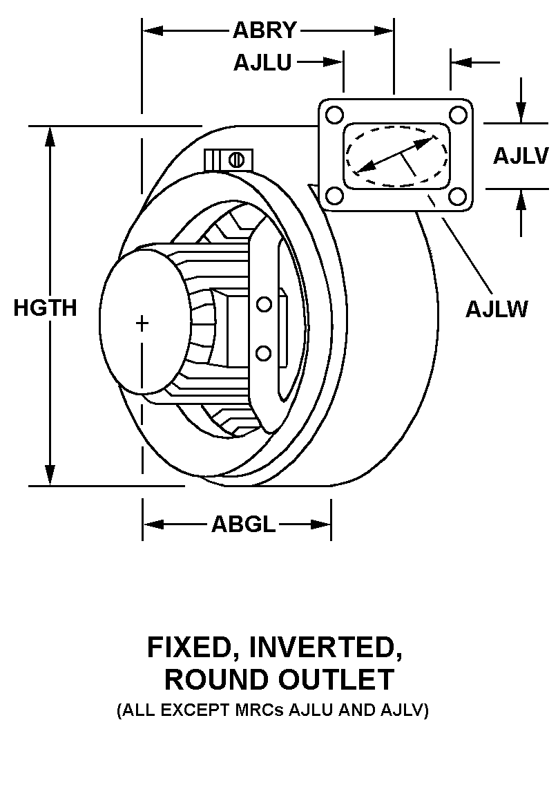 FIXED,INVERTED,ROUND OUTLET style nsn 4140-01-633-4067