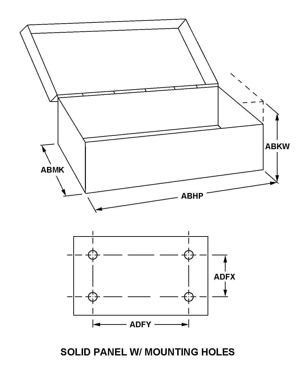 SOLID PANEL W/ MOUNTING HOLES style nsn 2540-01-642-9281