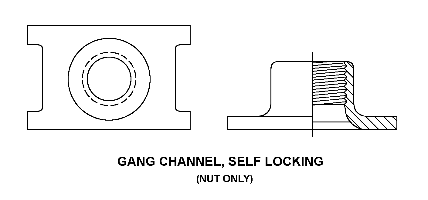 GANG CHANNEL, SELF LOCKING style nsn 5310-01-231-7452