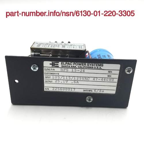 Picture of NSN 6130-01-220-3305 NSN 6130-01-220-3305