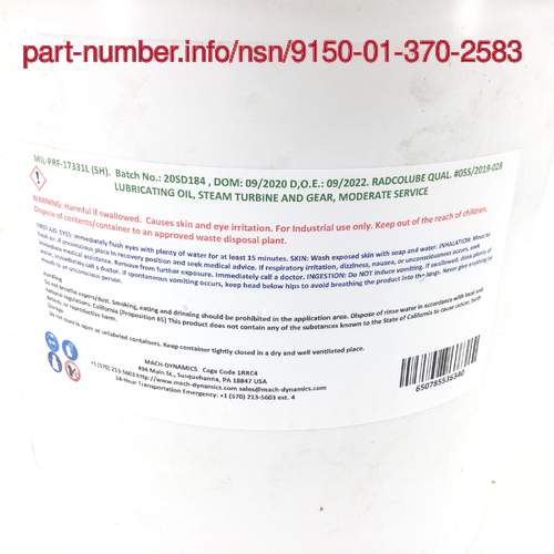 Picture of NSN 9150-01-370-2583 NSN 9150-01-370-2583