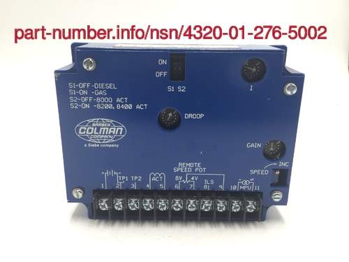 Picture of NSN 4320-01-276-5002 NSN 4320-01-276-5002